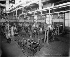 Tesztterem, Leland & Faulconer Manufacturing Company, Detroit alkotó: Detroit Publishing Co.