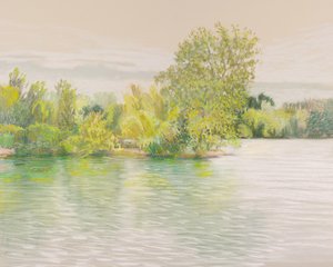 Silver River, 2017 (pasztell, papír)