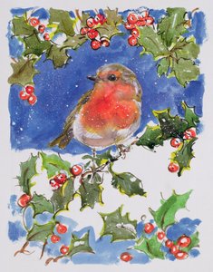 Christmas Robin, 1996 (wc)
