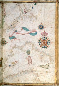 Korzika, Szardínia és Szicília, részlet egy világatlaszból, 1565