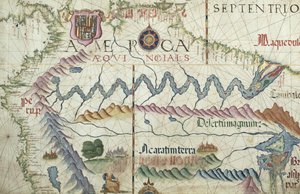 Dél-Amerika északi része, részlet egy 1565-ös világatlaszból.