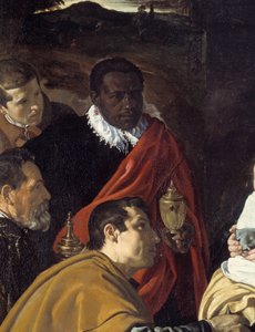 A mágusok imádása. Részlet a bölcs királyok fejéről. Diego Velasquez (1599-1660) festménye alkotó: Diego Velázquez