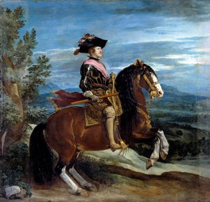 IV. Fülöp király (1605-1665) lovas portréja Diego Rodriguez de Silva y Velasquez (1599-1660) festménye alkotó: Diego Velázquez