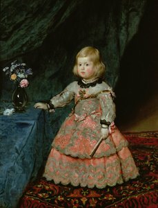 A spanyol Margarita Teresa infanta vörös ruhában alkotó: Diego Velázquez
