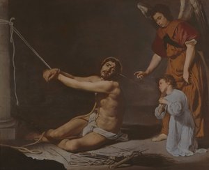 Krisztus a keresztény lélek által meggondolt korbácsolás után, 1628-9