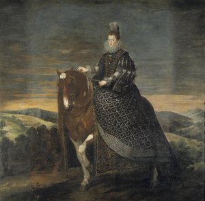 Margit osztrák királynő lóháton alkotó: Diego Velázquez