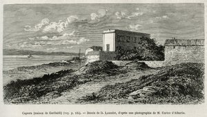 Giuseppe Garibaldi (1807-1882) La Caprera-i (Szardínia) háza, amelyet D. Lancelot rajza nyomán vésett Szíria mai történetének illusztrálására. Mr. Lortet, a Lyoni Orvostudományi Kar dékánja a minisztérium tudományos küldetése o