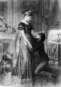 Illusztráció a Confession of Child Of Century, Alfred de Musset (1810-1857) regényéhez, metszet Diogene Ulyssee Napoleon Maillart (1840-1926) rajza alapján