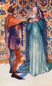 Egy férfi és nő II. Edward korában 1307-1327 alkotó: Dion Clayton Calthrop