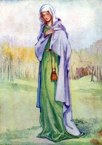 Női jelmez III. Henrik uralkodása idején alkotó: Dion Clayton Calthrop
