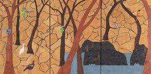 Dzsungel, India, 2020 (olaj, vászon) alkotó: Dione Verulam