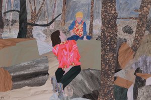 Anya és fia (Prae Wood) (kollázs) alkotó: Dione Verulam