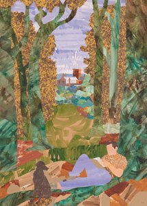 Olvasás az erdőben, 2020 (kollázs)