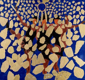 Rajnai leányok gúnyolják Alberichet, Wagner Ring-ciklusa (kollázs)