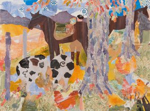 A nap kezdete, Pireneusok, 2016 (kollázs) alkotó: Dione Verulam