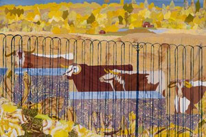 Szomjas hosszúszarvúak, forró nyár (kollázs) alkotó: Dione Verulam