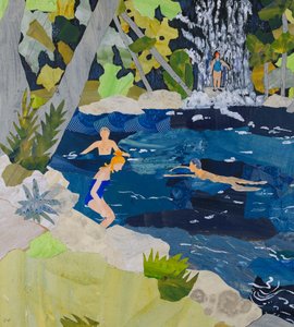 Vad úszók, Brazília, 2024 (kollázs) alkotó: Dione Verulam