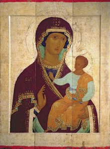 Madonna és Gyermek Hodigitria, orosz ikon, 1502 (tempera a panelen)