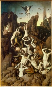 Pokol. Az újrakezdők bukása. Dirck festménye (Dieric, Dirk) Hajlítja az öreget (az öreget) (1410-1475) Ec. Hol.