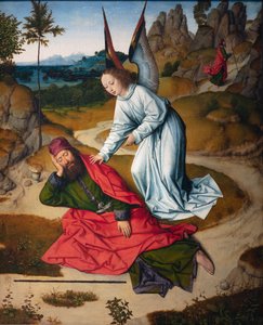 Plébániatemplom (Parochiekerk Sint-Pieter). Festmény. Utolsó vacsora. Dirk Bouts. 1464-1468. Részlet. Jobb panel. alkotó: Dirck Bouts