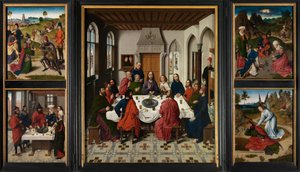 A Szentség Oltárképe, 1464-68 körül (olaj, tábla)