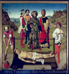 Szent Erasmus vértanúsága, központi tábla Szent Erasmus triptichonjából, 1460 körül