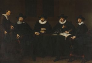 A Saainering kapitányai Amszterdamban, 1643 alkotó: Dirck Dircksz. van Santvoort