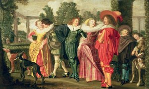 Sétány a kertben, 1623 körül