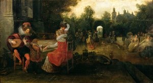 I. Erzsébet királynő és Leicester grófja Kenilworthben (panel)