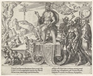 Krisztus diadala A türelem diadala (sorozat címe) Patientiae Trivmphvs (sorozat címe) alkotó: Dirck Volckertsz. Coornhert