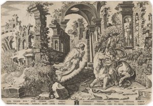 Bálám és az angyal alkotó: Dirck Volckertz Coornhert, after Maerten van Heemskerck