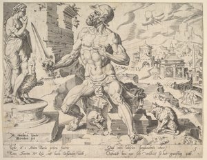 Simeon, A tizenkét pátriárka című sorozatból, 1550. alkotó: Dirck Volkertsen Coornhert
