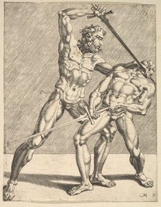 Két vívó, a Fencerstől, 1552. 7-es tábla