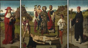 Szent Erasmus Triptichon vértanúhalála, 1458