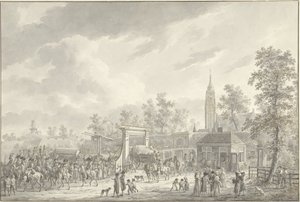 A helyőrség távozása Amersfoortból 1790-ben alkotó: Dirk Langendijk (signed by artist)