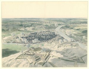 Namur kilátása nyugatról az 1695-ös ostrom alatt