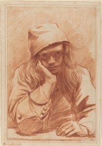 Önarckép, 1633-1696 körül (vörös kréta) alkotó: Dirk Theodor Helmbrecker