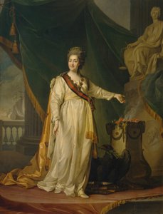 II. Katalin, mint törvényhozó az Igazságosság Istennője templomában, 1783