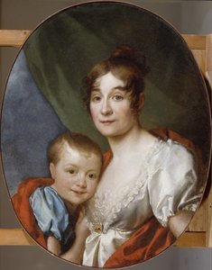 Ekaterina Alexandrovna Shakhovskaya grófnő portréja 1777-1846 lányával, 1807