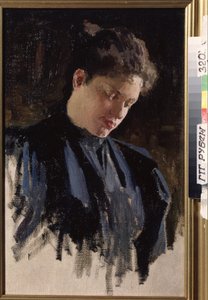Olga Ludvigovna művésznő portréja Della-Vos-Kardovskaya (Della Vos Kardovskaya) (Della Vos Kardovskaja) (Della-Vos-Kardovskaja) (1875-1952). (O. Della Vos Kardovskaya művész portréja). Dmitrij Nyikolajevics Kardovszkij (Kardovski) peinture (1866-