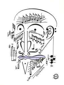 Dr Musicus - egy kottaírás alapján rajzolt arc