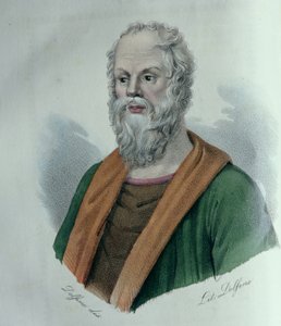 Szókratész, Dolfino (litho) alkotó: Dolfino
