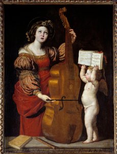 Szent Cecile egy kottát tartó angyallal. Domenico Zampieri dit The Dominiquin (1581-1641) Ec. Ital.