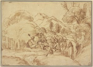 János a pusztában prédikál alkotó: Domenichino