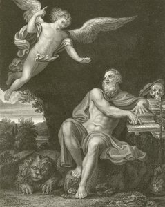 Szent Jeromos az angyallal alkotó: Domenichino