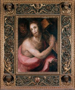 Ecce meleg. Krisztus a keresztet hordozó. Domenico Beccafumi (1486-1551) festménye, 1540 körül. Ital. Mérete: 75x75 cm. Siena (Siena), a Metropolitan Opera Múzeuma alkotó: Domenico Beccafumi