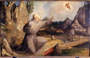 Szent Ferenc stigmát kap. Beccafumi Domenico Mecarino (kb. 1486-1551) alkotó: Domenico Beccafumi