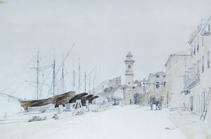 Fegyverek megtekintése Taggiában, kb. 1860, Pasquale Domenico Cambiaso (1811-1894), Olaszország Ceruza és akvarell. alkotó: Domenico Cambiaso