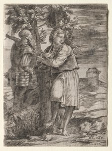 Pásztor és öreg harcos alkotó: Domenico Campagnola