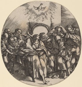 A Szentlélek leszállása alkotó: Domenico Campagnola